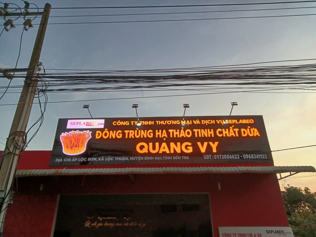 Thi công bảng hiệu giá rẻ tại Bến Tre